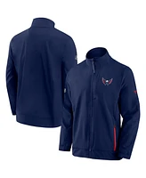 Men's Fanatics Navy Washington Capitals Authentic Pro Rink Coaches Full-Zip Jacket