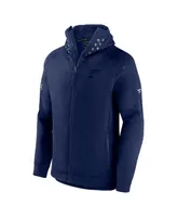 Men's Fanatics Heather Navy St. Louis Blues Authentic Pro Road Tech Full-Zip Hoodie Jacket