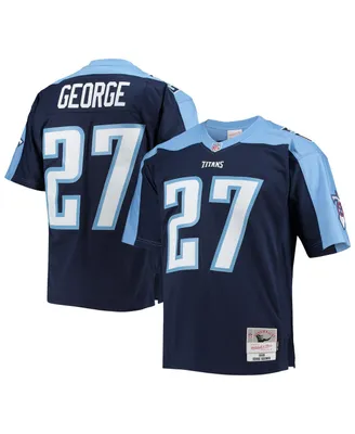 Men's Mitchell & Ness Eddie George Navy Tennessee Titans Big and Tall 1999 Retired Player Replica Jersey