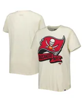 Women's New Era Cream Tampa Bay Buccaneers Chrome Sideline T-shirt