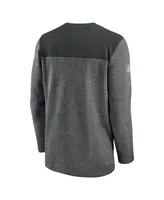Men's Nike Charcoal Pittsburgh Steelers Sideline Lockup Performance Quarter-zip Jacket