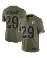 Men's Nike Eric Dickerson Olive Los Angeles Rams 2022 Salute To Service Retired Player Limited Jersey