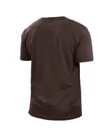Men's New Era Brown Cleveland Browns 2022 Sideline Ink Dye T-shirt