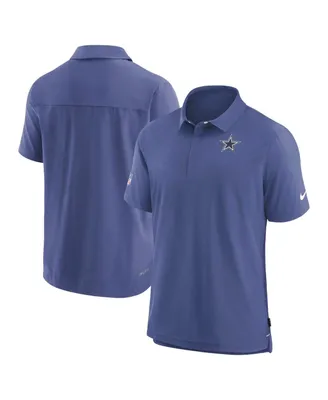 Men's Nike Navy Dallas Cowboys Sideline Lockup Performance Polo Shirt