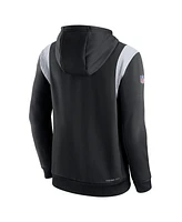 Men's Nike Black Las Vegas Raiders Sideline Athletic Stack Performance Pullover Hoodie