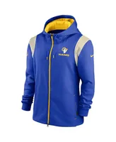 Men's Nike Royal Los Angeles Rams Performance Sideline Lockup Full-Zip Hoodie