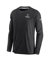 Men's Nike Black Las Vegas Raiders Sideline Lockup Performance Long Sleeve T-shirt