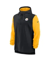 Men's Nike Black, Gold Pittsburgh Steelers Sideline Player Quarter-zip Hoodie