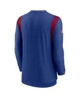 Men's Nike Royal New York Giants Sideline Tonal Logo Performance Player Long Sleeve T-shirt
