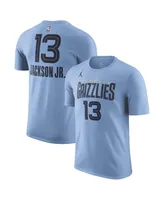 Men's Jordan Jaren Jackson Jr. Light Blue Memphis Grizzlies 2022/23 Statement Edition Name and Number T-shirt