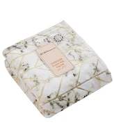 BCBgeneration Marble Foil Printed Plush Throw Blanket, 50" x 70", Exclusively at Macy's