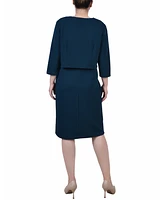 Ny Collection Women's 3/4 Sleeve Two Piece Dress Set