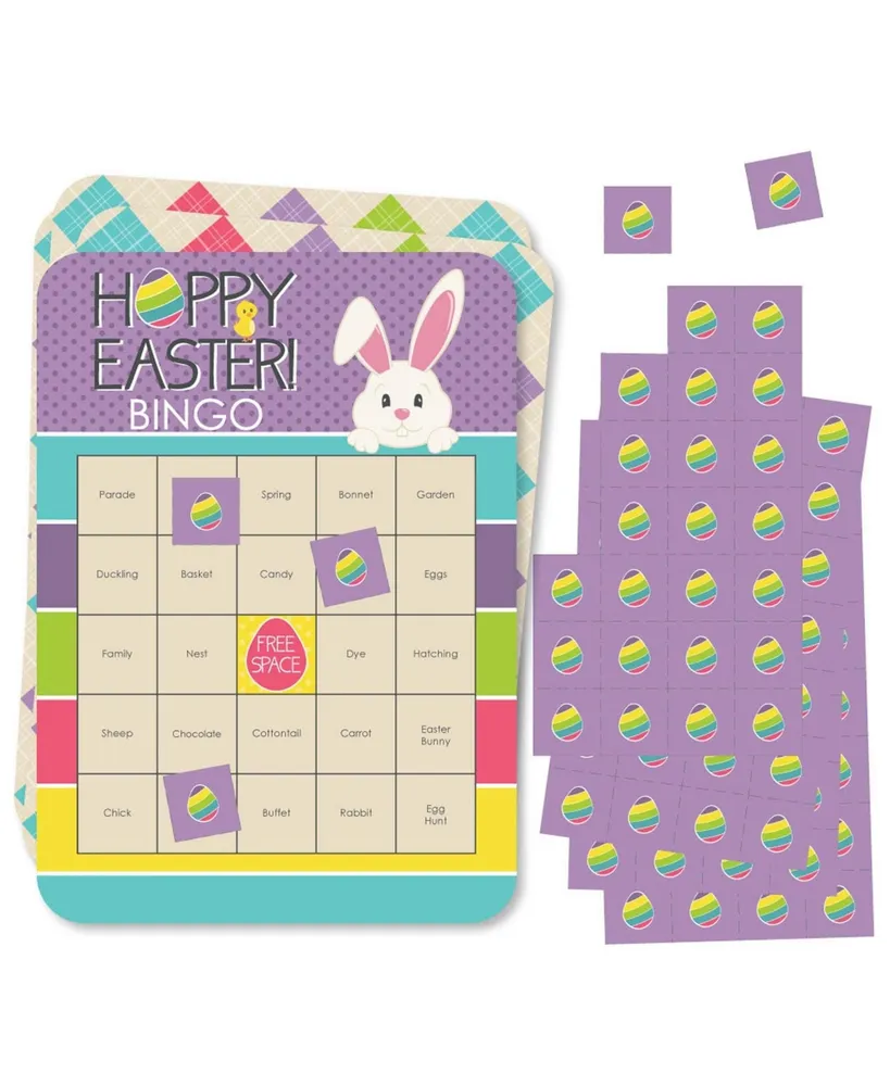 Big Dot Of Happiness Hippity Hoppity - Bingo Cards & Markers - Easter Bunny  Party Bingo Game - 18 Ct | Connecticut Post Mall