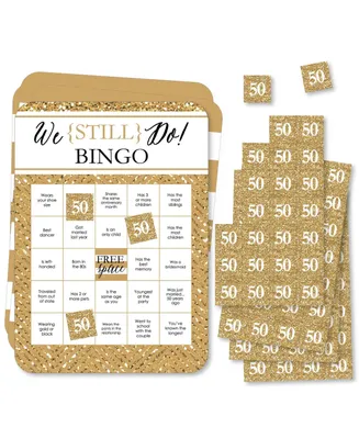 We Still Do - 50th Wedding Anniversary - Cards & Markers Bingo Game - 18 Ct
