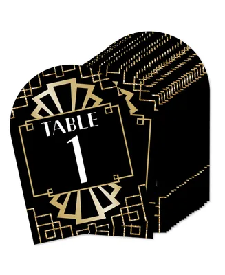 Roaring 20's - 1920s Jazz Party Double-Sided 5" x 7" Cards Table Numbers - 1-20