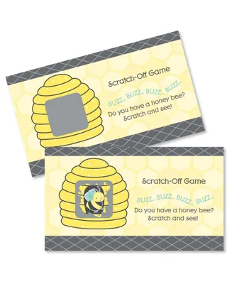 Honey Bee - Baby Shower or Birthday Party Game Scratch Off Cards - 22 Count
