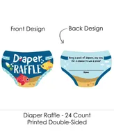 Big Dot of Happiness Let's Go Fishing - Fish Themed Baby Shower - Diaper Raffle Game - Set of 24