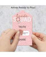 Bride Squad - Rose Gold Party Game Cards - Truth, Dare, Share Pull Tabs - 12 Ct