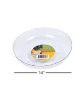 Plastec Super Saucer Round Pet Plant Saucer, Clear, 14in D