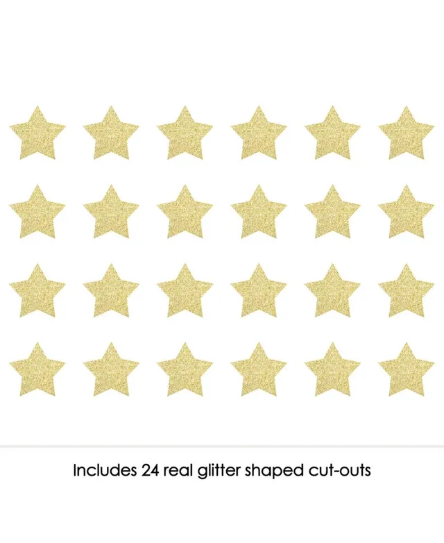 Big Dot Of Happiness Gold Glitter Cat Party Straws - No-mess Real