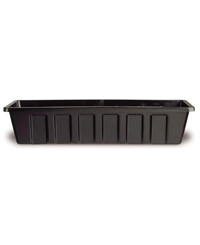 Novelty Manufacturing Polypropylene Flower Box Planter/Liner, Black, 30" L