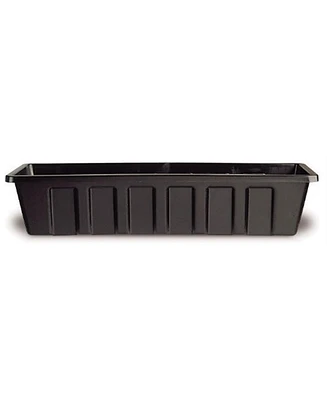 Novelty Manufacturing Polypropylene Flower Box Planter/Liner, Black, 30" L