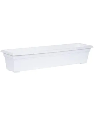 Novelty (#16302) Countryside Flower Box Planter, White - 30"