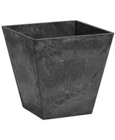 Novelty ArtStone Novelty 35188 Square Ella Planter/Flower Pot, Black, 18-Inch