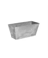 Novelty (#36140) Artstone Ella Flower Box, Grey, 14.5 Inch