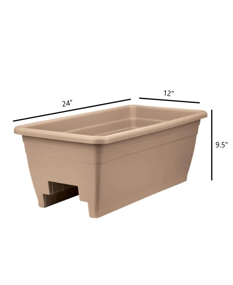 Hc Companies Inc SPX24DB0A34 Rail Planter 24 Sandstone