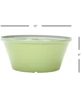 Gardener Select Tulip Bowl Planter Green, 12 Inch