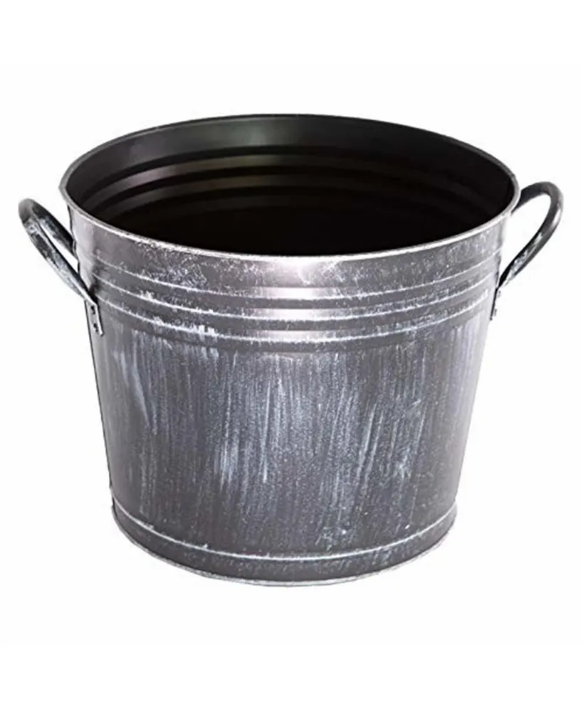 Gardener Select Metal Bucket Planter Black 8"