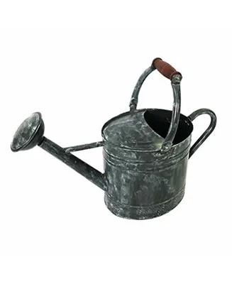 Gardener Select Metal Oval Watering Can, Black, 1.85 Gallons