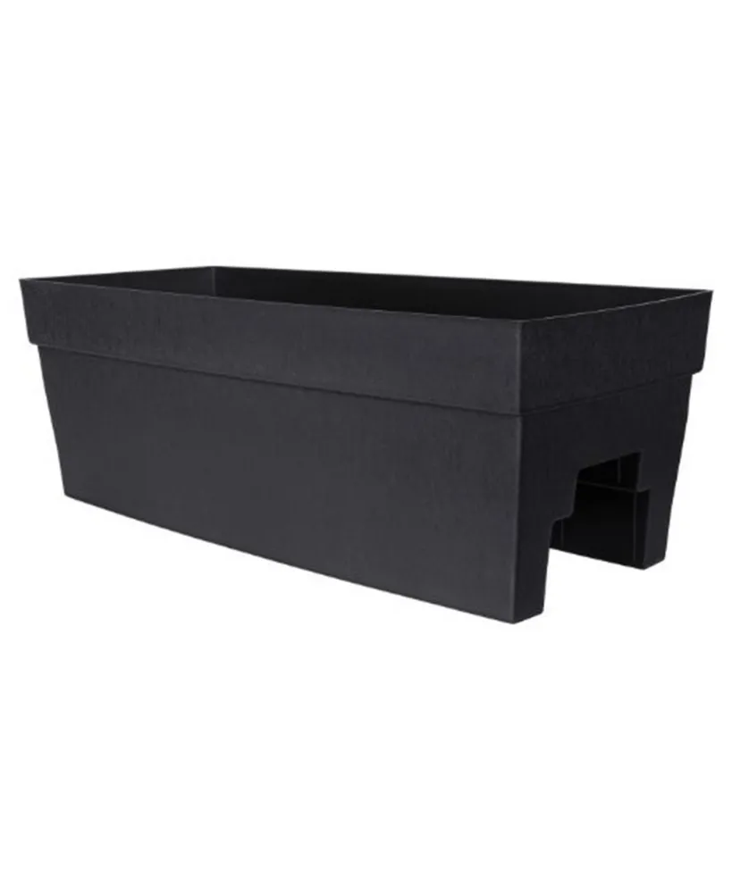 Dcn Plastic DCN352736 Harmony Rail Planter Black