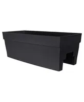 Dcn Plastic DCN352736 Harmony Rail Planter Black