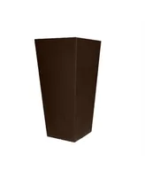 Tusco Products Cosmopolitan Tall Square Garden Planter Espresso 26.25"