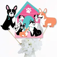 Pawty Like a Puppy Girl - Party Centerpiece Sticks - Table Toppers - Set of 15