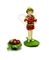 Flower Fairies Secret Garden Strawberry Fairy w/ Basket of Berries