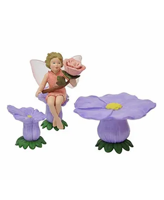 Flower Fairies Secret Garden Fairies Rose Fairy w/ Flower Chairs