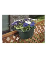 Apollo Exports Double Sided Adjustable Railing Planter Green 16in
