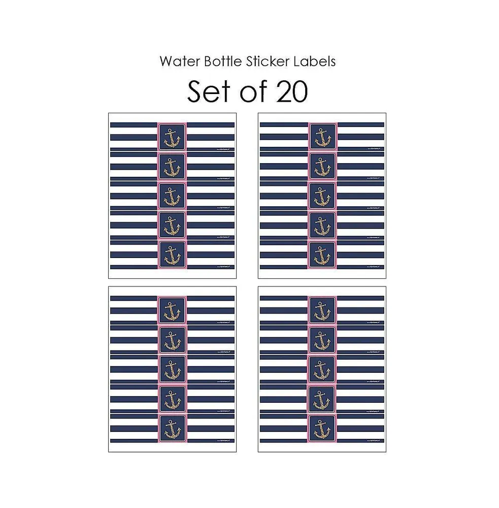 Last Sail Before the Veil - Nautical Water Bottle Sticker Labels - 20 Ct