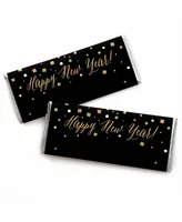 Big Dot of Happiness New Year's Eve - Gold - Candy Bar Wrappers New Years Eve Party Favors - 24 Ct