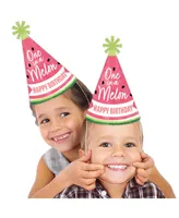Sweet Watermelon - Cone Happy Birthday Party Hats Standard Size 8 Count