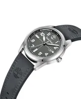 Timberland Men's Northbridge Gray Dark Genuine Leather Strap Watch, 45mm