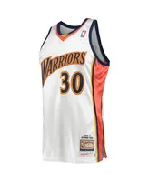 Men's Mitchell & Ness Stephen Curry White Golden State Warriors 2009-10 Hardwood Classics Authentic Player Jersey