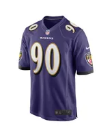 Men's Nike David Ojabo Purple Baltimore Ravens 2022 Nfl Draft Pick Player Game Jersey