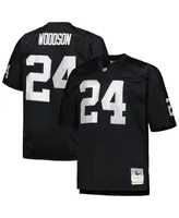 Men's Mitchell & Ness Charles Woodson Black Las Vegas Raiders Big and Tall 1998 Retired Player Replica Jersey