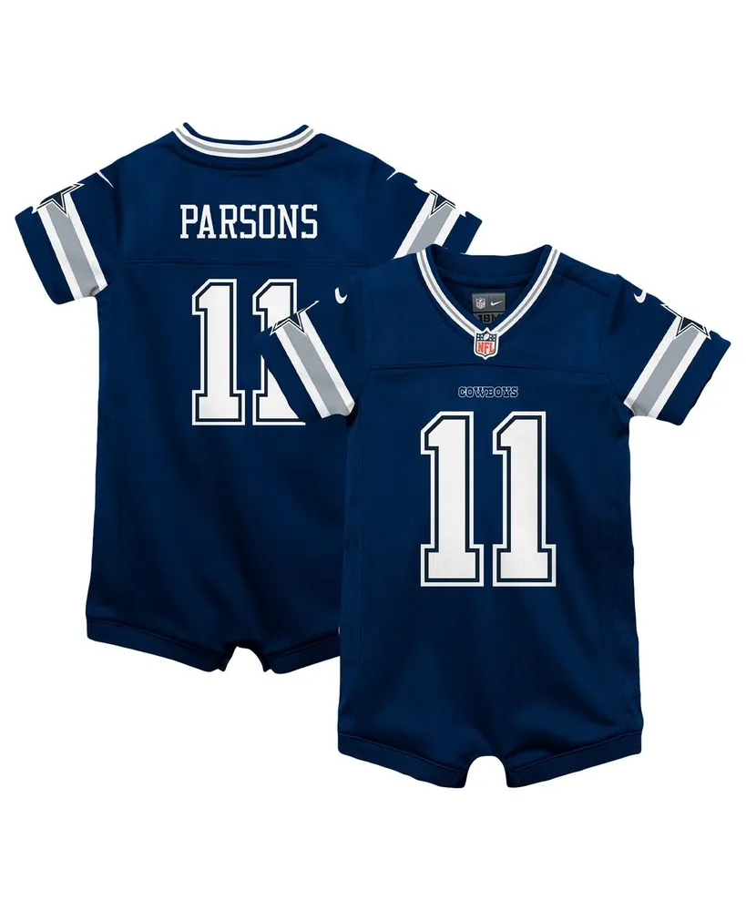 Infant Boys and Girls Nike Micah Parsons Navy Dallas Cowboys Game Romper Jersey