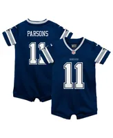 Infant Boys and Girls Nike Micah Parsons Navy Dallas Cowboys Game Romper Jersey