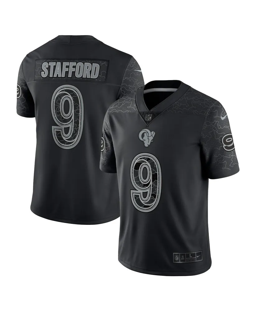 Men's Nike Matthew Stafford Black Los Angeles Rams Rflctv Limited Jersey